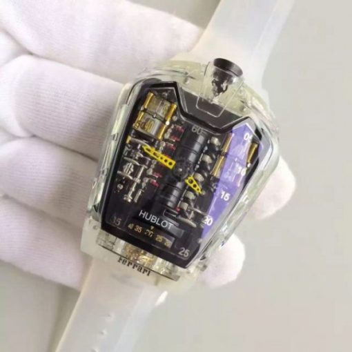 Replica Hublot MP-05 Laferrari Sapphire Limited Edition Skeleton Dial Yellow - Image 2