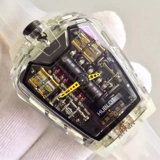 Replica Hublot MP-05 Laferrari Sapphire Limited Edition Skeleton Dial Yellow - Image 3