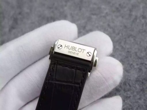 Replica Hublot Classic Fusion Tourbillon 45mm TF Skeleton Dial Black Gummy Strap A23J - Image 7