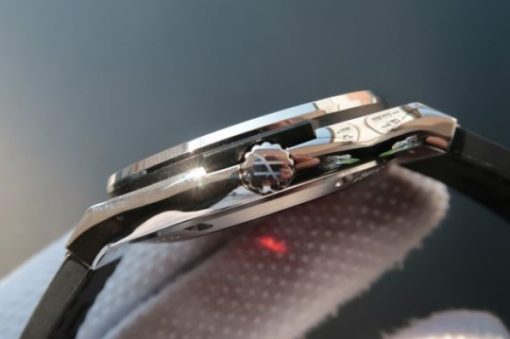 Replica Hublot Classic Fusion Tourbillon 45mm TF Red Skeleton Dial Black Gummy Strap A23J - Image 3