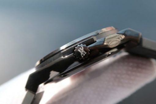Replica Hublot Classic Fusion Tourbillon 45mm TF PVD Purple Skeleton Dial Black Gummy Strap A23J - Image 3