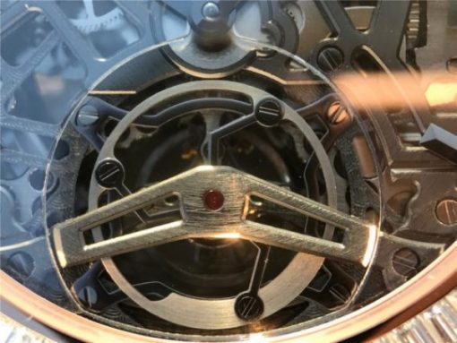 Replica Hublot Classic Fusion Tourbillon 42mm TF RG Skeleton Dial Black Gummy Strap A23J - Image 5