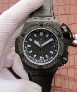 Replica Hublot King Power OceanGraphic 4000 CF V6F Blue Markers Rubber Strap A7750