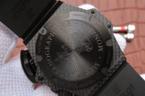 Replica Hublot King Power OceanGraphic 4000 CF V6F White Markers Rubber Strap A7750 - Image 6