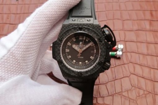 Replica Hublot King Power OceanGraphic 4000 CF V6F White Markers Rubber Strap A7750