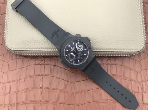 Replica Hublot Big Bang Full Ceramic Maradona Limited Edition Black Gummy Strap A7750 - Image 8