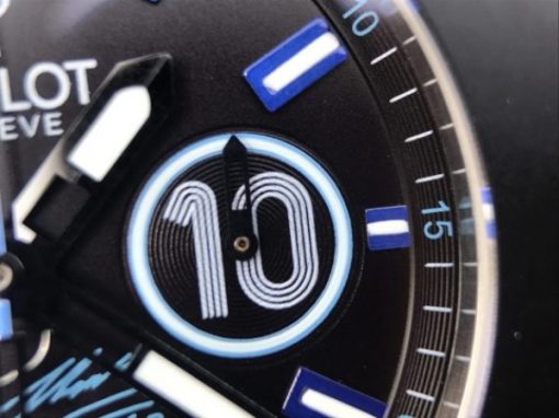 Replica Hublot Big Bang Full Ceramic Maradona Limited Edition Black Gummy Strap A7750 - Image 9