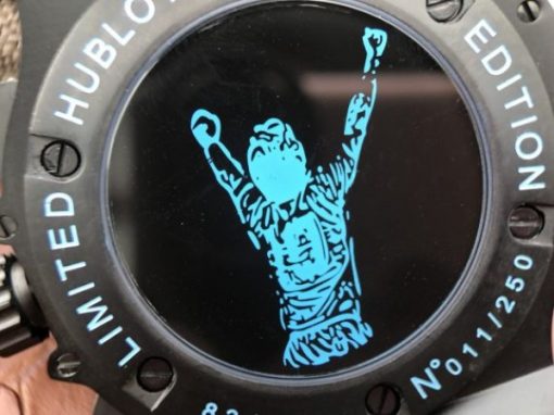 Replica Hublot Big Bang Full Ceramic Maradona Limited Edition Black Gummy Strap A7750 - Image 14