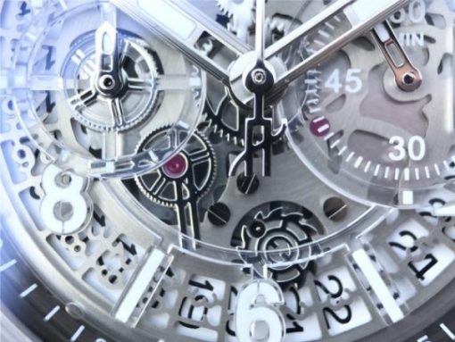 Replica Hublot Big Bang Unico Sapphire Plastic Case Skeleton Dial White Rubber Strap Jap Quartz - Image 5