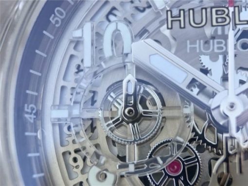 Replica Hublot Big Bang Unico Sapphire Plastic Case Skeleton Dial White Rubber Strap Jap Quartz - Image 6