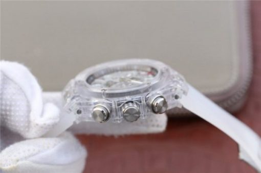 Replica Hublot Big Bang Unico Sapphire Plastic Case Skeleton Dial White Rubber Strap Jap Quartz - Image 8