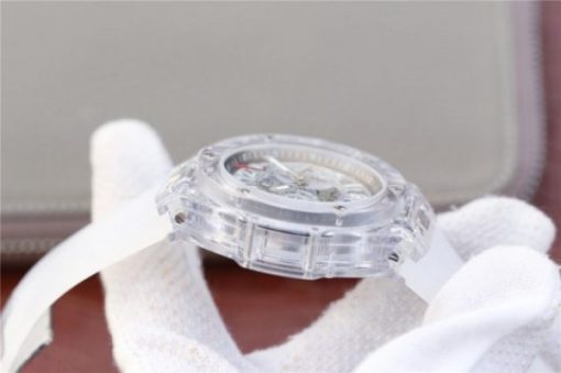 Replica Hublot Big Bang Unico Sapphire Plastic Case Skeleton Dial White Rubber Strap Jap Quartz - Image 9