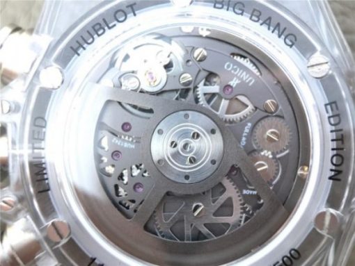 Replica Hublot Big Bang Unico Sapphire Plastic Case Skeleton Dial White Rubber Strap Jap Quartz - Image 12