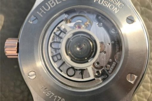 Replica Hublot Classic Fusion 42mm RG JJF Blue Dial Blue Gummy Strap A2892 - Image 9