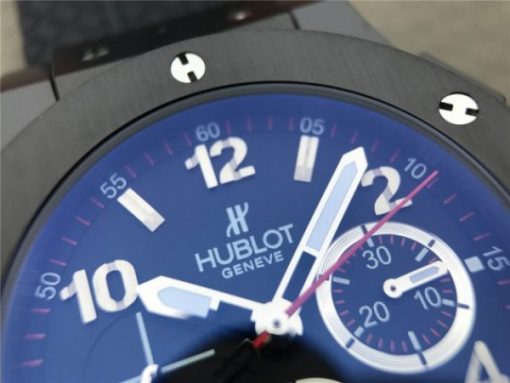 Replica Hublot Big Bang 44mm Full Ceramic Black Dial Black Rubber Strap HUB4100 - Image 4