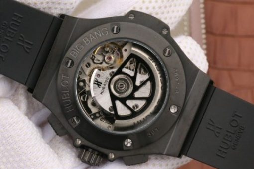 Replica Hublot Big Bang 44mm Full Ceramic Black Dial Black Rubber Strap HUB4100 - Image 9