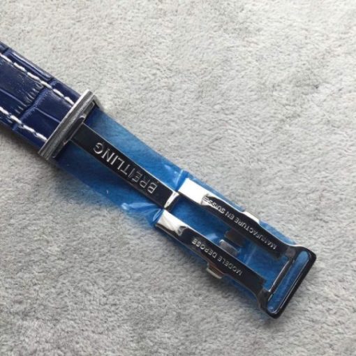 Replica Breitling Super Ocean Heritage Chrono SS Blue Dial SS Leather Strap A7750 - Image 8