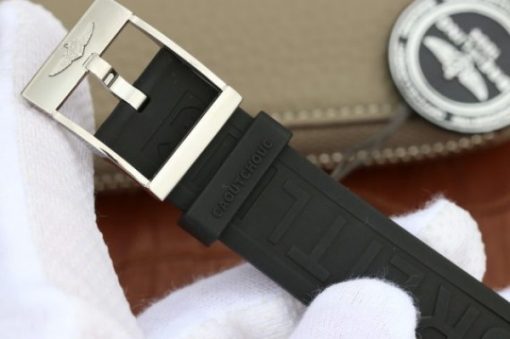 Replica Breitling Avenger GMT SS GF White Dial Black rubber Strap A2836 - Image 7