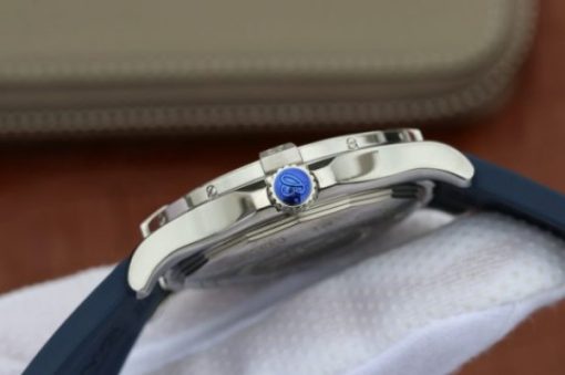 Replica Breitling Avenger GMT SS GF Blue Dial Blue rubber Strap A2836 - Image 4