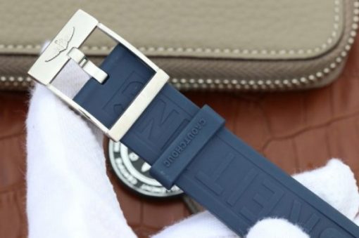 Replica Breitling Avenger GMT SS GF Blue Dial Blue rubber Strap A2836 - Image 7