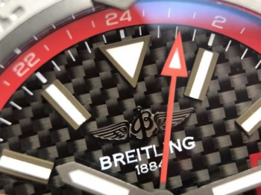 Replica Breitling Avenger GMT PVD GF Carbon Fiber Dial Red Rubber Strap A2836 - Image 9