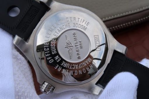 Replica Breitling Avenger II Seawolf SS GF Black Dial Black Rubber Strap A2824 - Image 5
