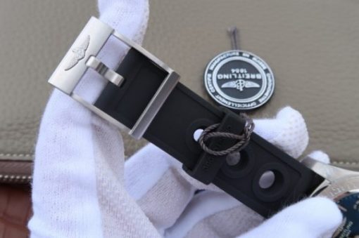 Replica Breitling Avenger II Seawolf SS GF Black Dial Black Rubber Strap A2824 - Image 6