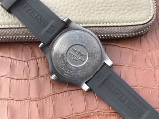 Replica Breitling Avenger GMT PVD GF Black Dial Black Rubber Strap A2836 - Image 6