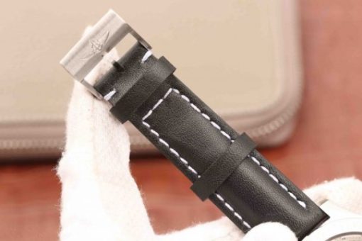 Replica Breitling Colt Automatic 44mm SS GF White Textured Dial on Black Leather Strap A2824 - Image 11