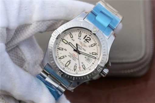 Replica Breitling Colt Automatic 44mm SS GF White Textured Dial SS Bracelet A2824 - Image 2