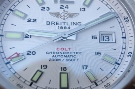 Replica Breitling Colt Automatic 44mm SS GF White Textured Dial SS Bracelet A2824 - Image 6