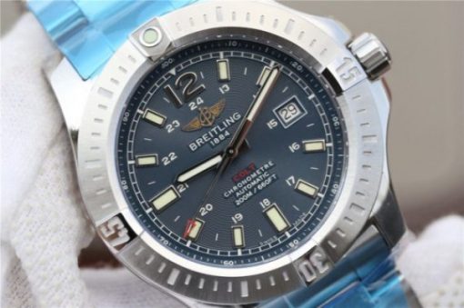 Replica Breitling Colt Automatic 44mm SS GF Blue Textured Dial SS Bracelet A2824 - Image 3