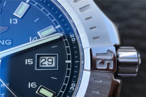 Replica Breitling Colt Automatic 44mm SS GF Blue Textured Dial SS Bracelet A2824 - Image 7