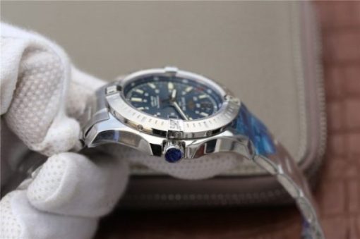Replica Breitling Colt Automatic 44mm SS GF Blue Textured Dial SS Bracelet A2824 - Image 9