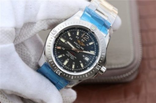 Replica Breitling Colt Automatic 44mm SS GF Black Textured Dial SS Bracelet A2824 - Image 2