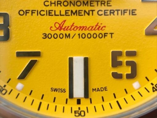 Replica Breitling Avenger II Seawolf SS GF Yellow Dial Black Rubber Strap A2824 - Image 5