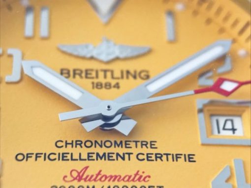 Replica Breitling Avenger II Seawolf SS GF Yellow Dial Black Rubber Strap A2824 - Image 6