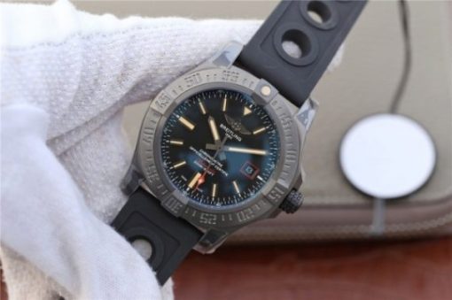 Replica Breitling Avenger BlackBird 44mm DLC GF Titanium Case Black Dial Rubber Strap A2824 - Image 2
