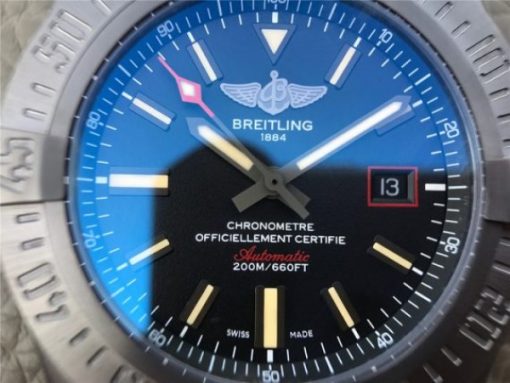 Replica Breitling Avenger BlackBird 44mm DLC GF Titanium Case Black Dial Rubber Strap A2824 - Image 6