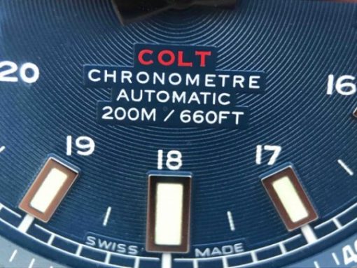 Replica Breitling Colt Automatic 44mm SS GF Blue Textured Dial Blue Leather Strap A2824 - Image 5