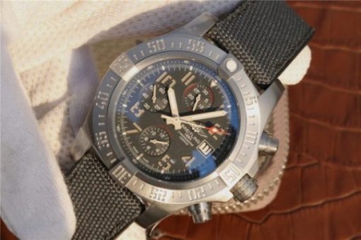 Replica Breitling Avenger Bandit Titanium GF Gray Dial Gray Nylon Strap A7750 - Image 2