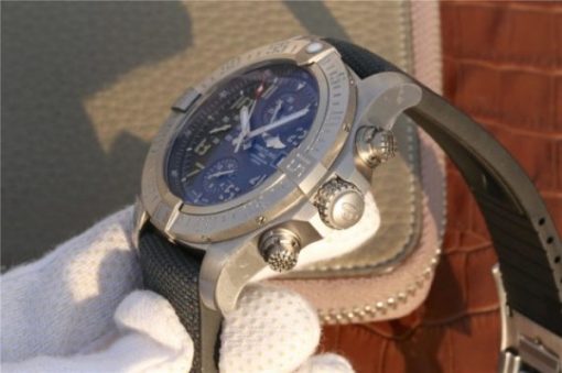 Replica Breitling Avenger Bandit Titanium GF Gray Dial Gray Nylon Strap A7750 - Image 5
