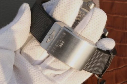 Replica Breitling Avenger Bandit Titanium GF Gray Dial Gray Nylon Strap A7750 - Image 8
