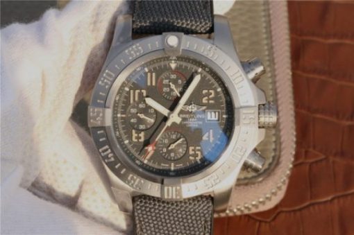 Replica Breitling Avenger Bandit Titanium GF Gray Dial Gray Nylon Strap A7750