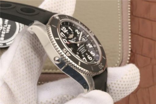 Replica Breitling SuperOcean  II 44mm GF Black Dial Black Rubber Strap A2824 - Image 6