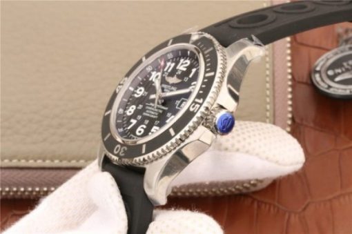 Replica Breitling SuperOcean  II 44mm GF Black Dial Black Rubber Strap A2824 - Image 7