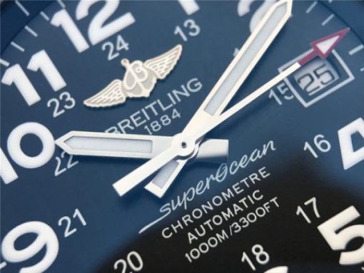 Replica Breitling SuperOcean  II 44mm GF Black Dial SS Bracelet A2824 - Image 4
