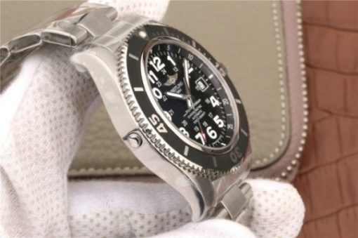 Replica Breitling SuperOcean  II 44mm GF Black Dial SS Bracelet A2824 - Image 6