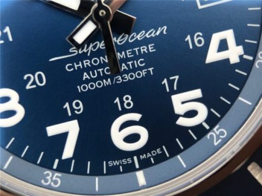 Replica Breitling SuperOcean  II 44mm GF Blue Dial Blue Rubber Strap A2824 - Image 5