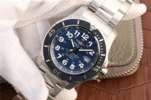 Replica Breitling SuperOcean  II 44mm GF Blue Dial SS Bracelet A2824 - Image 2